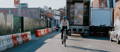 Rider on Cannondale Topstone gravel electric bike on NYC street