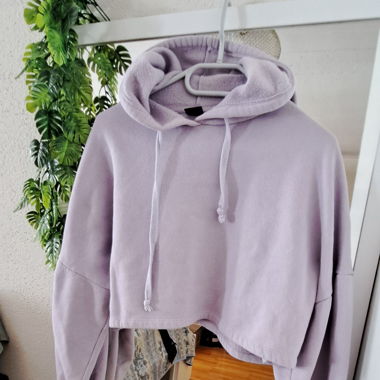 Cropped lavendel hoodie 