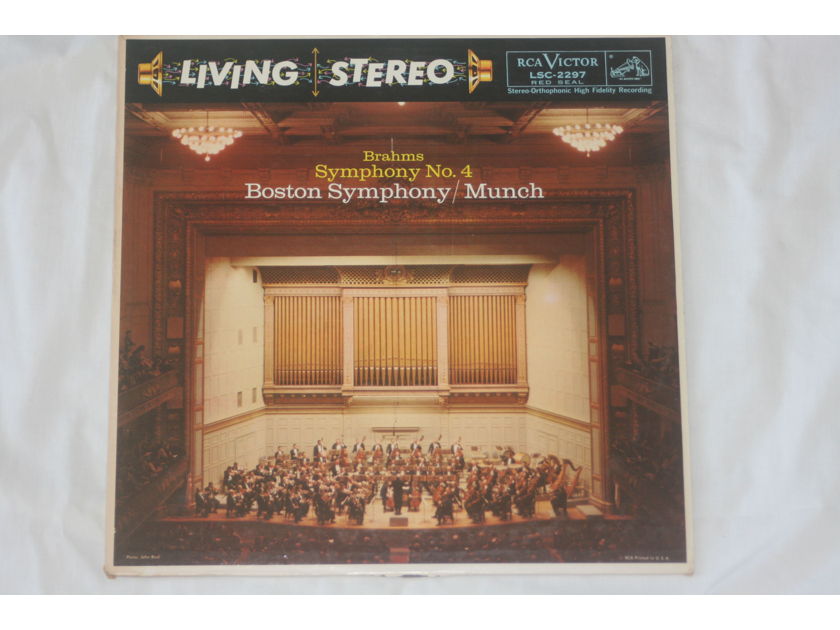 Boston Symphony/Munch - Brahms Symphony No. 4 RCA Victor LSC-2297
