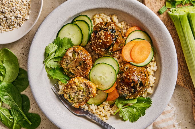Boulettes asiatiques aux légumes riches en fibres