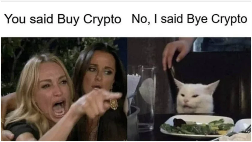 Funny meme about new crypto users