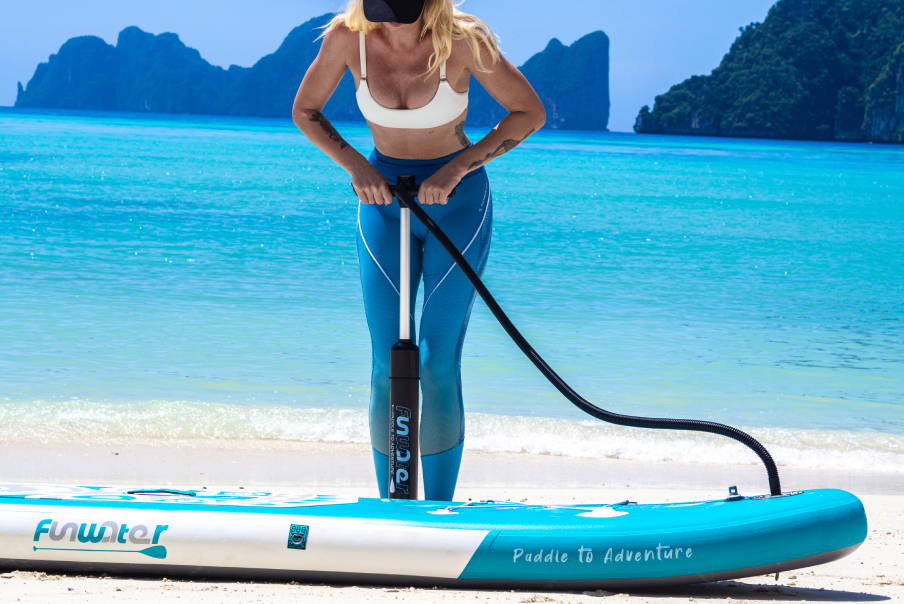 Manual pump for inflatable SUP board in Canada
