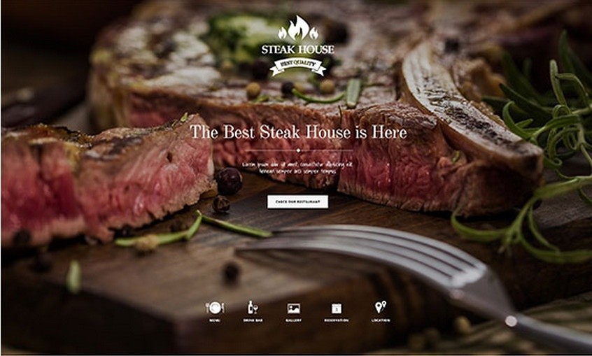 Steak House Dining - шаблон для CMS Joomla