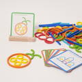Ananas made out of colorful wooden sticks from the Montessori Smart Sticks set.