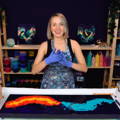 FIRE and ICE Acrylic Pouring Abstract Art with Olga Soby
