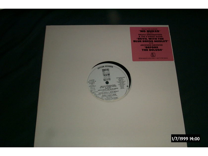 Springsteen & Jackson Browne - No Nukes Promo 12 inch 45 RPM NM