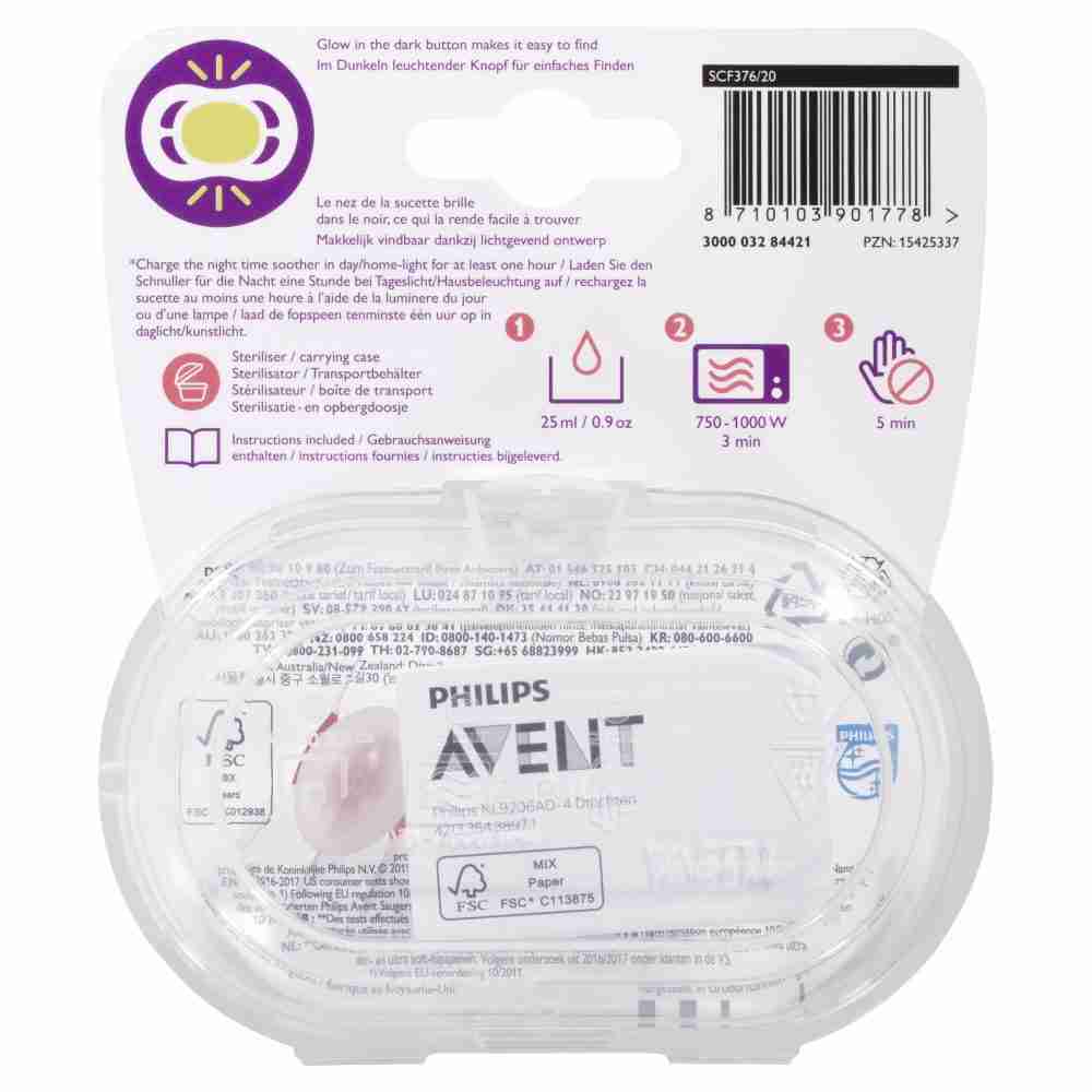 Avent Ultra Air Night Bpa Free Soother 6-18M 2 Pack - Image 3
