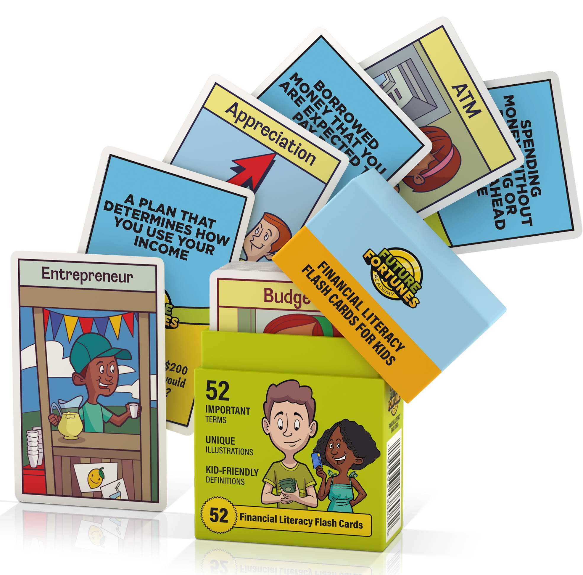 Financial Literacy Flashcards, kids money education