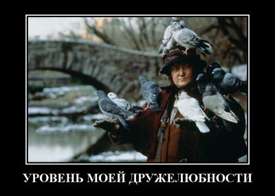 Уровень моей дружелюбности.