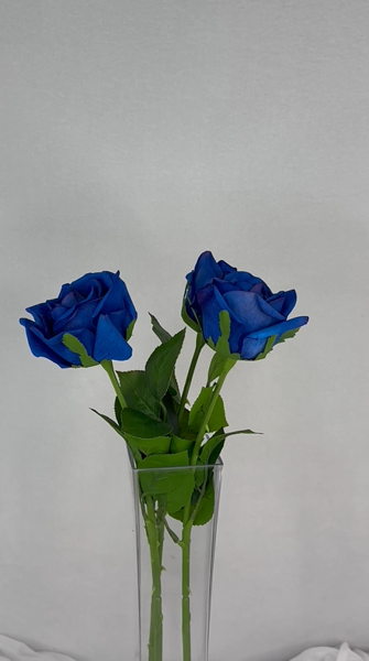 Dark Blue Large Real Touch Rose - Realistic Artificial Flowers - Image 4