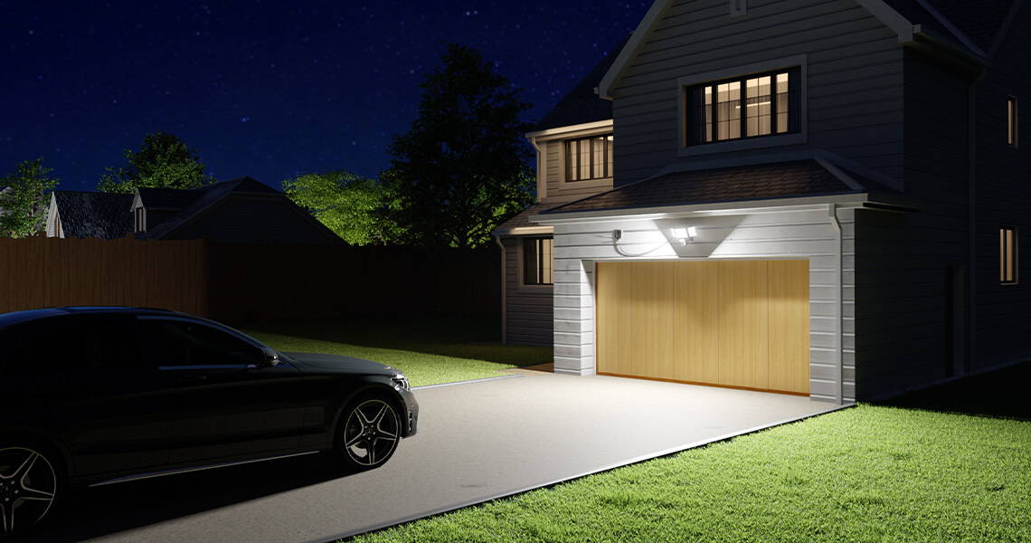 Olafus 55W Exterior LED Outdoor Lights for Garage