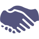 An icon of a handshake; an agreement for services.