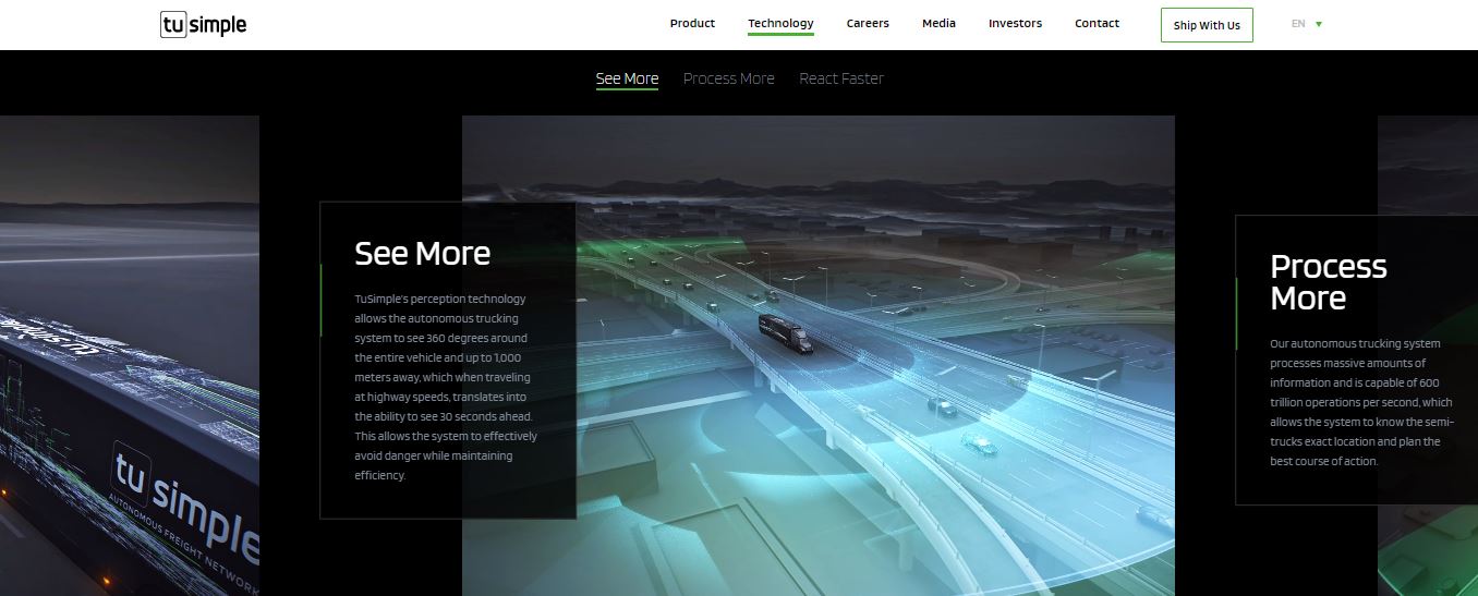 TuSimple product / service