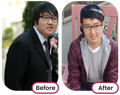 before and after pictures of Male user after using our Slimming Pills Supplement
