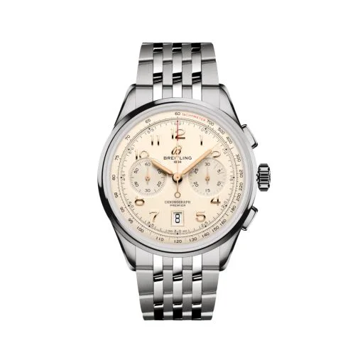 Premier B01 Chronograph 42 Stainless Steel / Cream / Bracelet