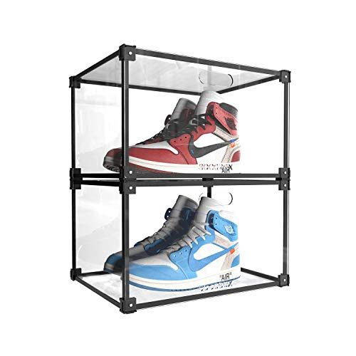 SupBro Storage Shoes Box vs Sogobox Clear Acrylic Shoe Box Slant