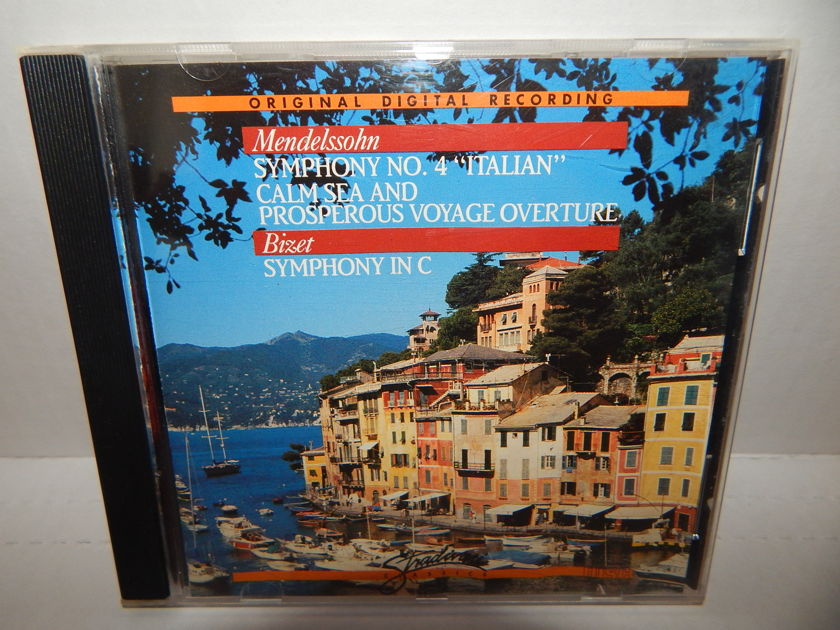 MENDELSSOHN BIZET Anton Nanut - Calm Sea Prosperous Voyage Symphonies No. 4 & C 1988 Stradarvari metal center CD