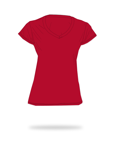 red 100% cotton v neck shirts sj clothing manila philippines