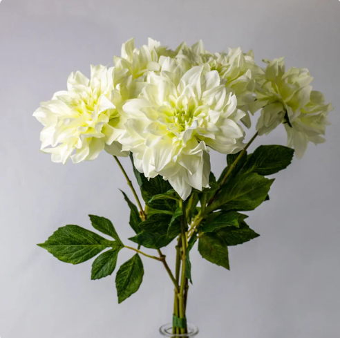 White Dahlia Bloom - Realistic Artificial Flowers - Image 3