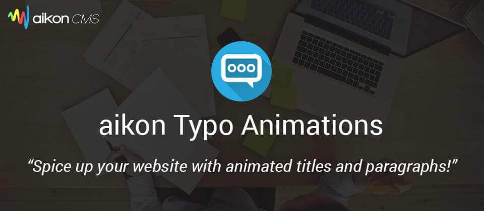 aikon Typo Animations - эффективная строчка рекламы в Joomla