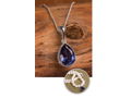 Sterling Silver Pendant w/ Sapphire Stone on 18 Chain