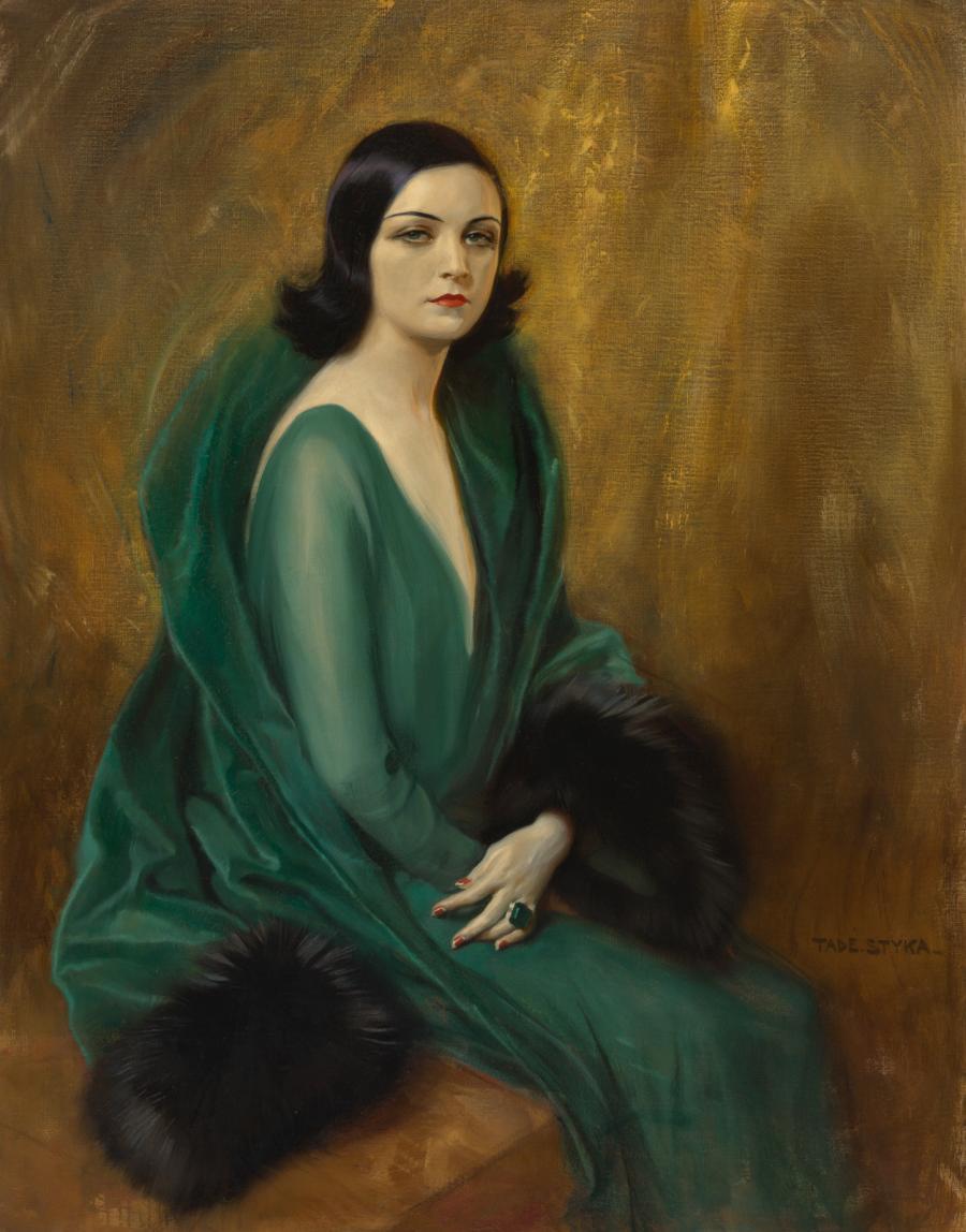 Pola Negri, Tade Styka, ca. 1930, oil on canvas, Bequest of Pola Negri