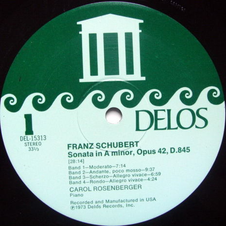 ★Audiophile★ Delos / ROSENBERGER, - Schubert Piano Sona...