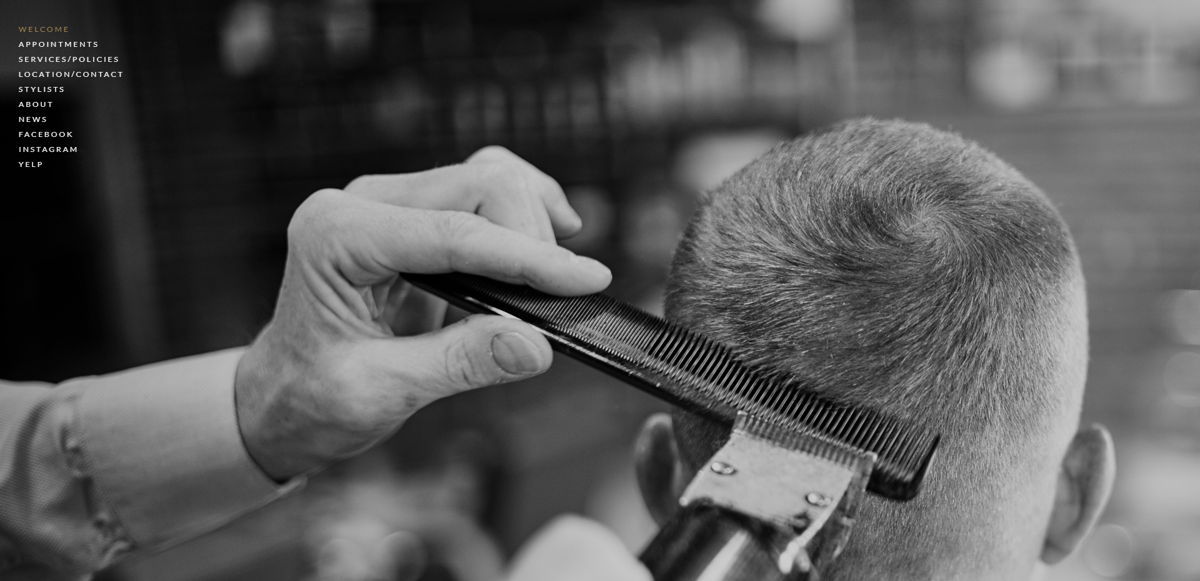 Screenshot of Al's Barber Shop, from the barber & barbershop websites collection.