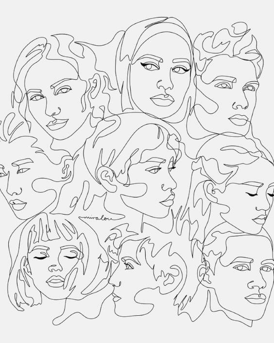Mira Lou is an artist that brings minimalism, design and mindfulness in her One Line art technique