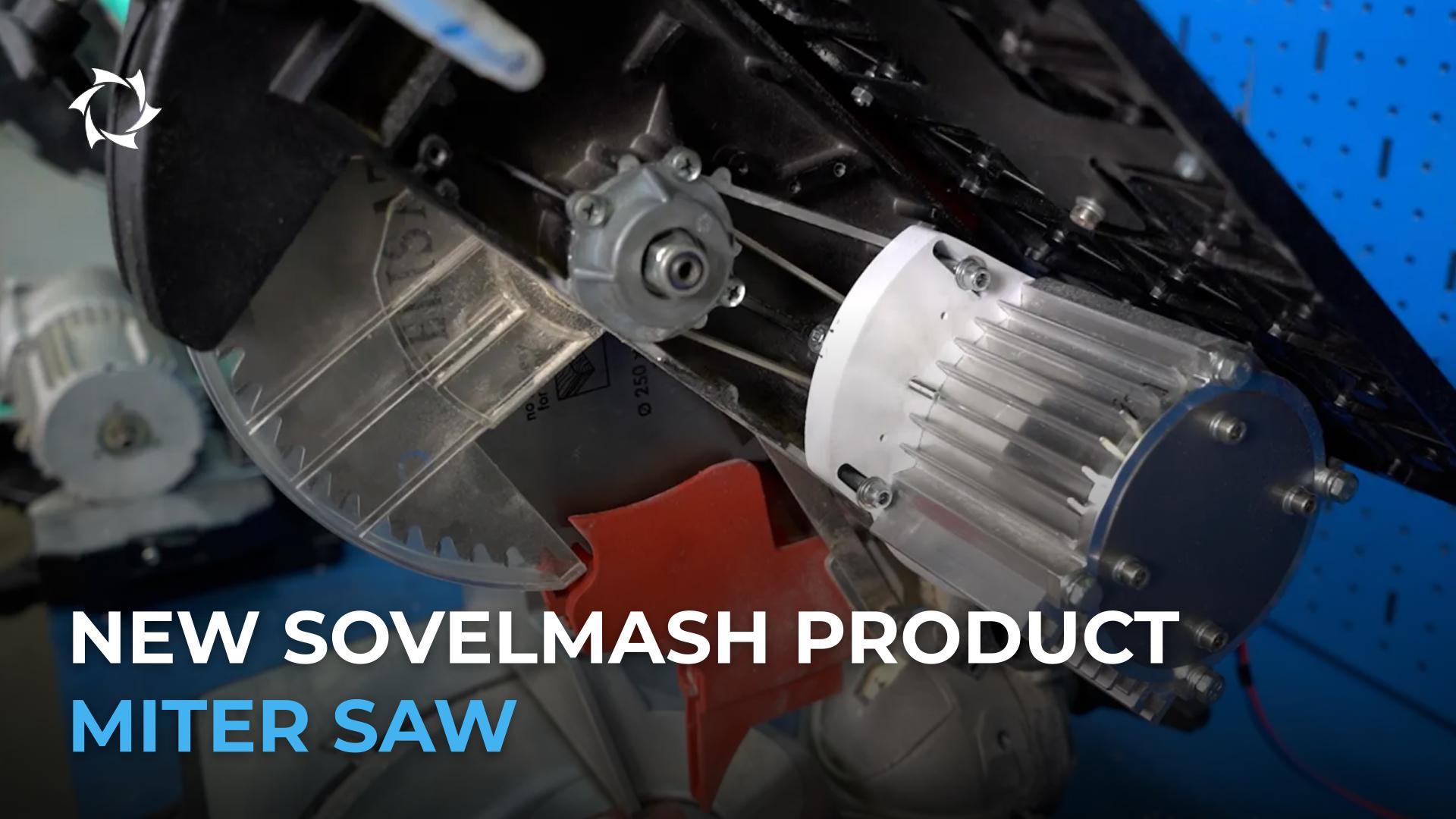 Overview of a miter saw with an induction drive from Sovelmash