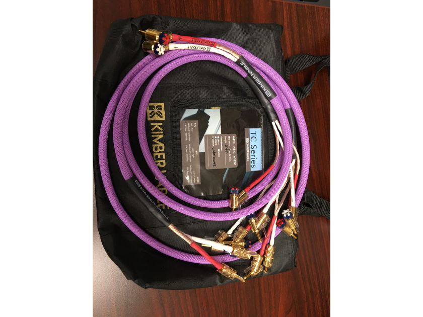 Kimber Kable 8TC - 5' - Internal Bi-wire w/wbt 0645 Speaker in Purple Techflex(new)