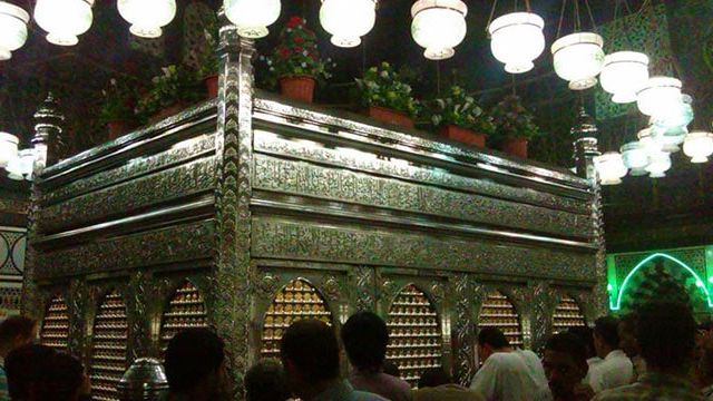 Inside the Al-Hussein Mosque, Cairo, Egypt