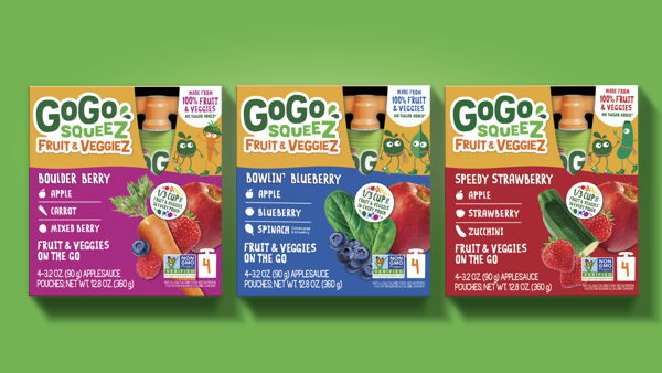 Redesign of GoGo SqueeZ's Fruit & Veggie Line