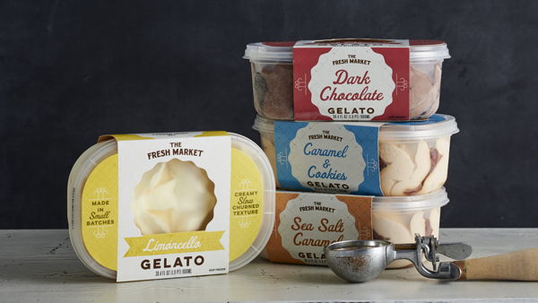 The Fresh Market Gelato Packaging Design