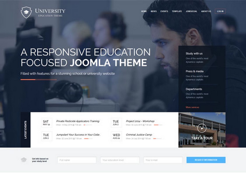 University - шаблон для CMS Joomla