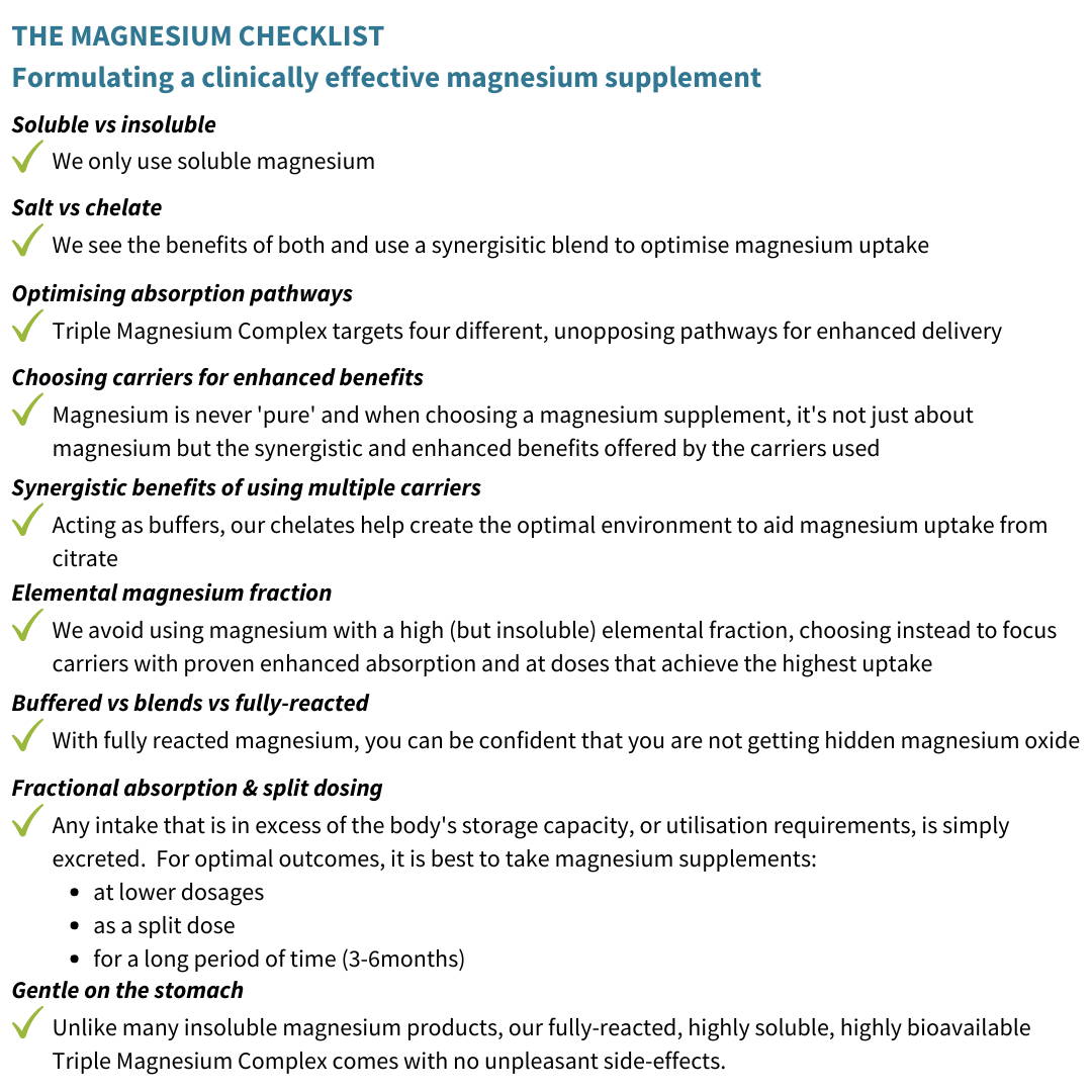 Triple Magnesium Complex is a clinically effective magnesium supplement