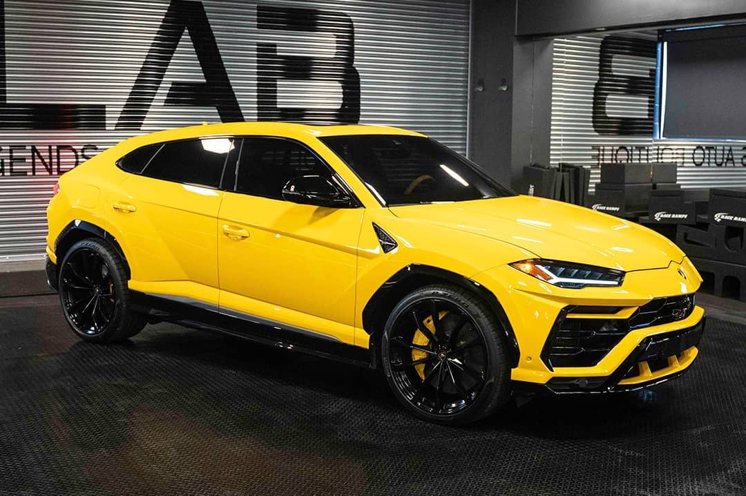 Yellow Lamborghini Urus