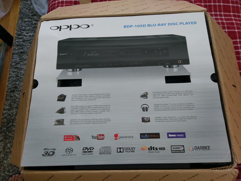 OPPO  BDP-105D Universal Audiophile 3D Blu-ray Player Excellent!