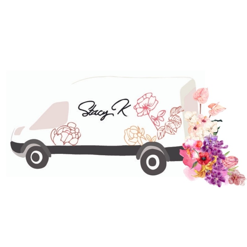 A water color graphic of the Stacy K Delivery Vehicle. 