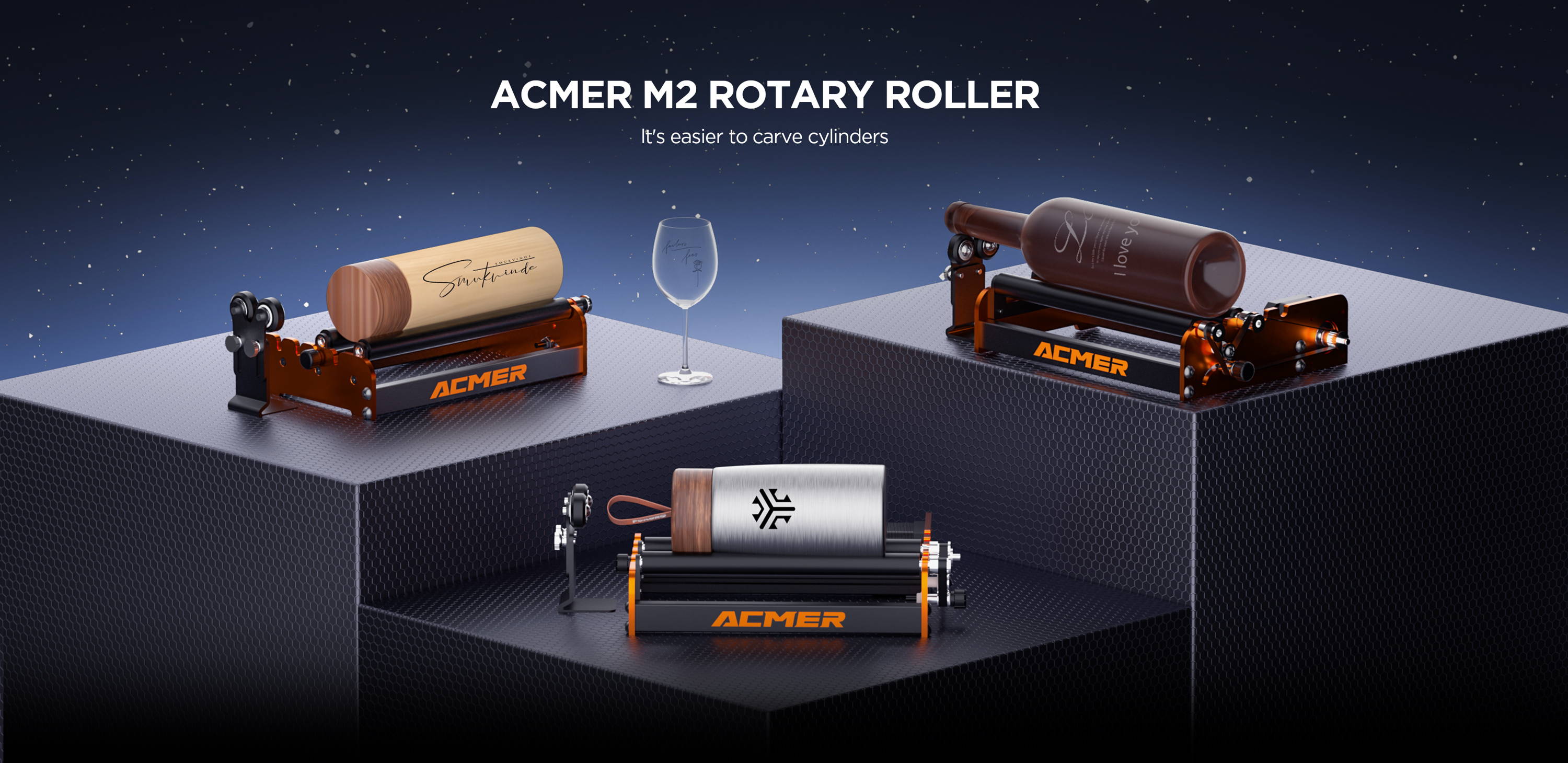 ACMER M2 Rotary Roller Y-axis 360° Rotating