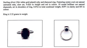 Natural Ruby & Diamond Ring (4.42ct)