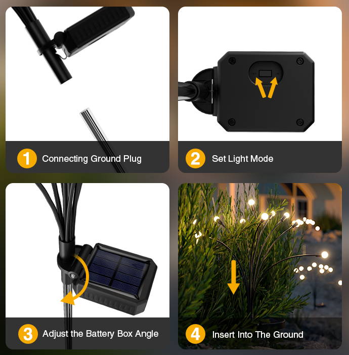 solar powered mini led firefly lights details