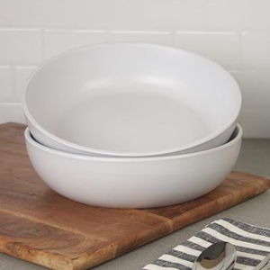 Strawberry Street Wazee Matte 9"/48oz Serving Bowl, Set of 2, White