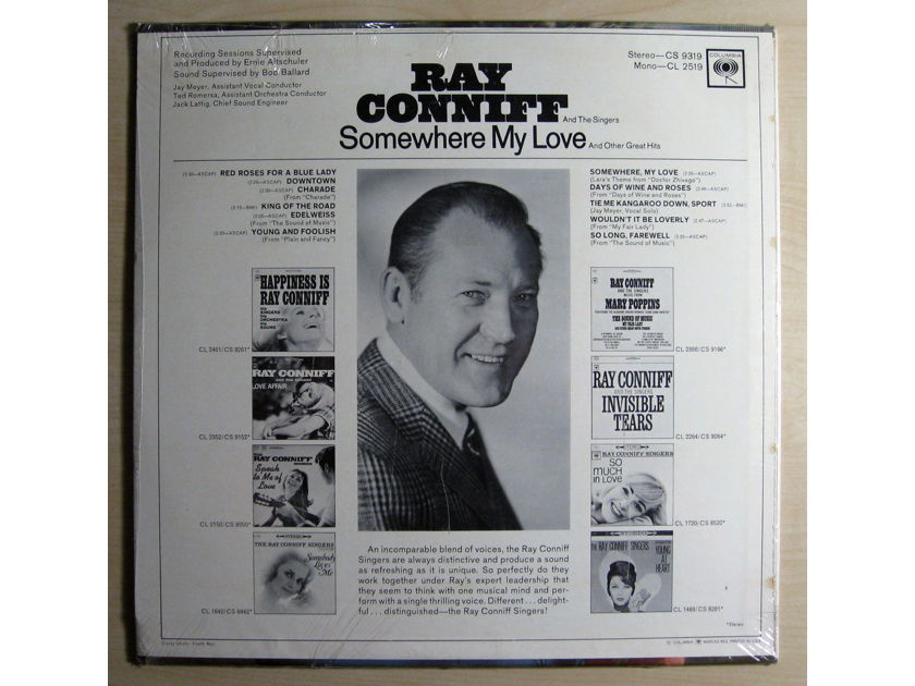 Ray Conniff And The Singers - Somewhere My Love - SEALED Mono 1966 Columbia ‎CL 2519