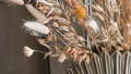 Summery dried flowers with bunny tails, dried oats and craspedia