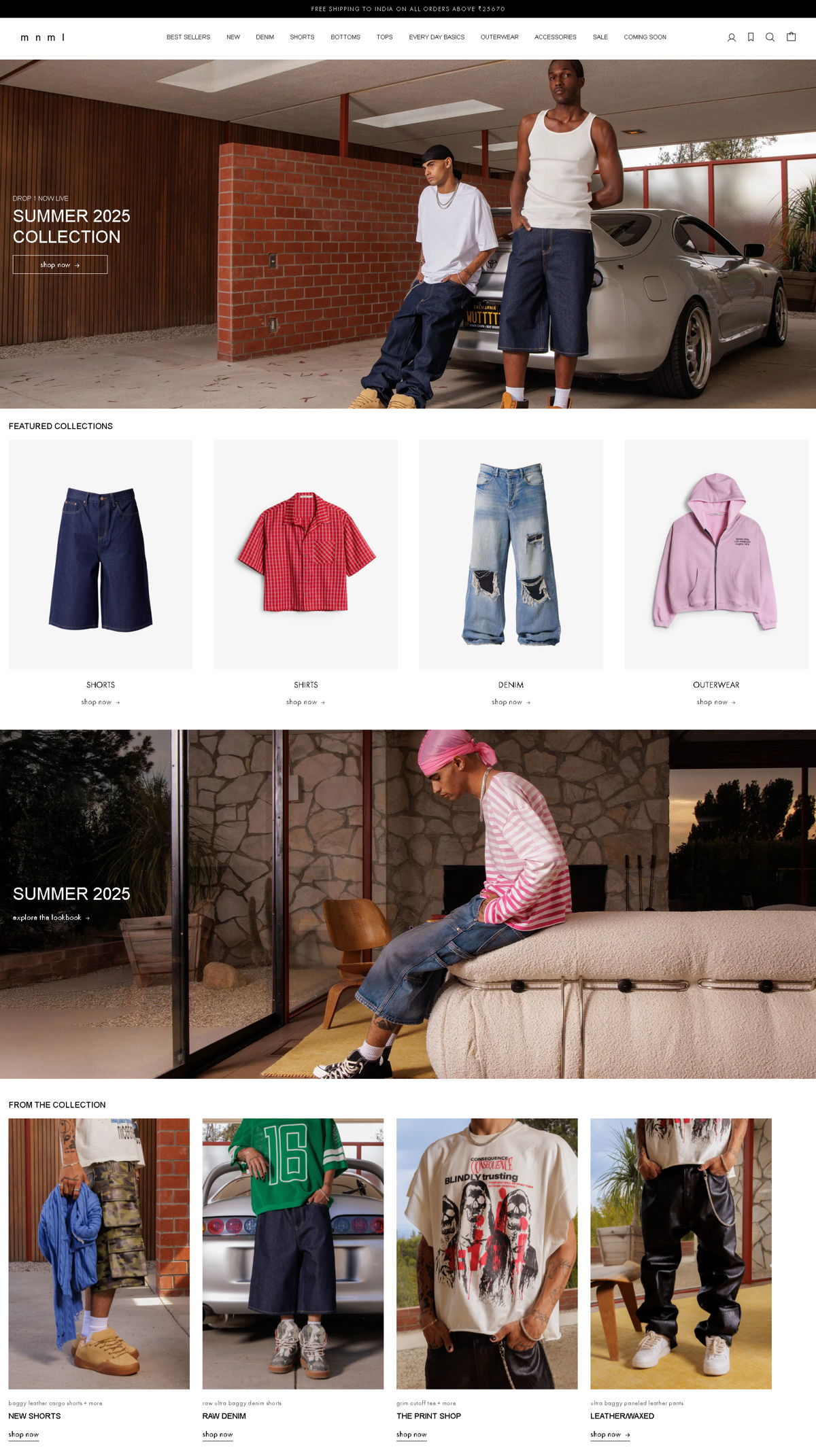 Screenshot of MNML, from the homepage examples collection.