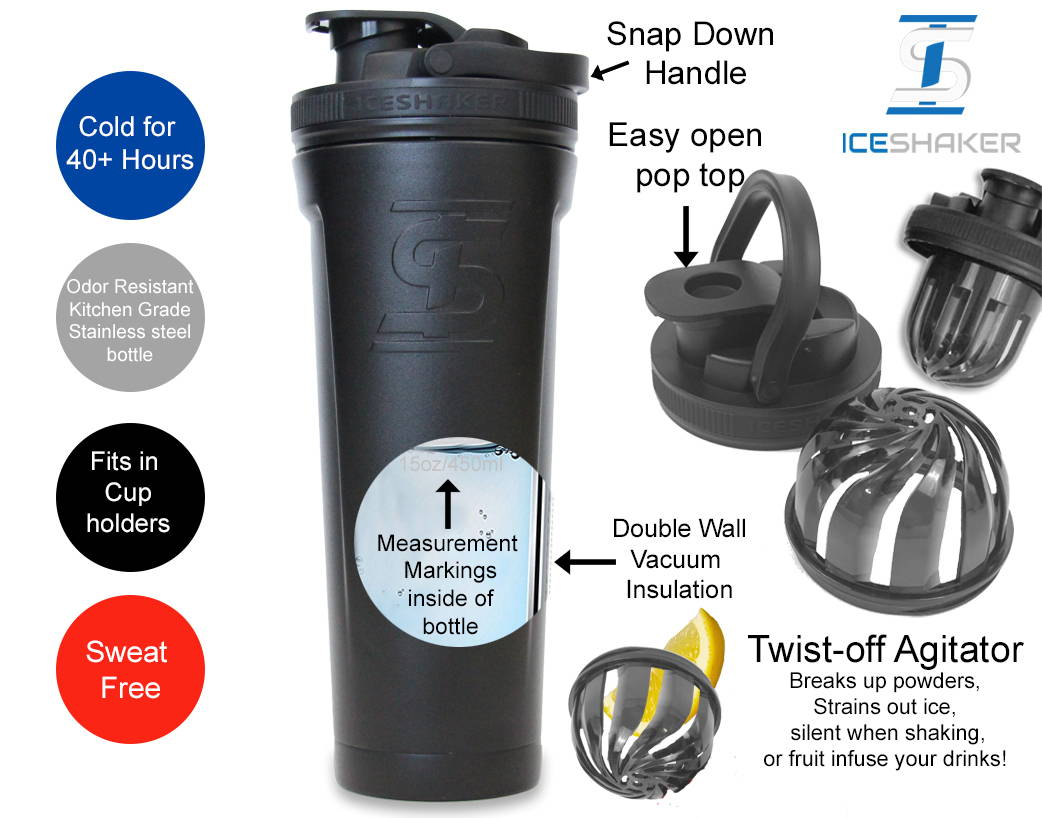 Ice Shaker Insulated Protein Shaker Stainless Steel