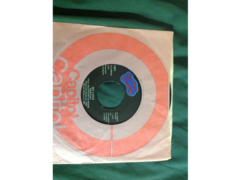 Paul McCartney And Wings - My Love Apple Records 45 NM