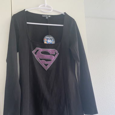 Fasnachtskleid Supergirl mit Strasssteinchen 