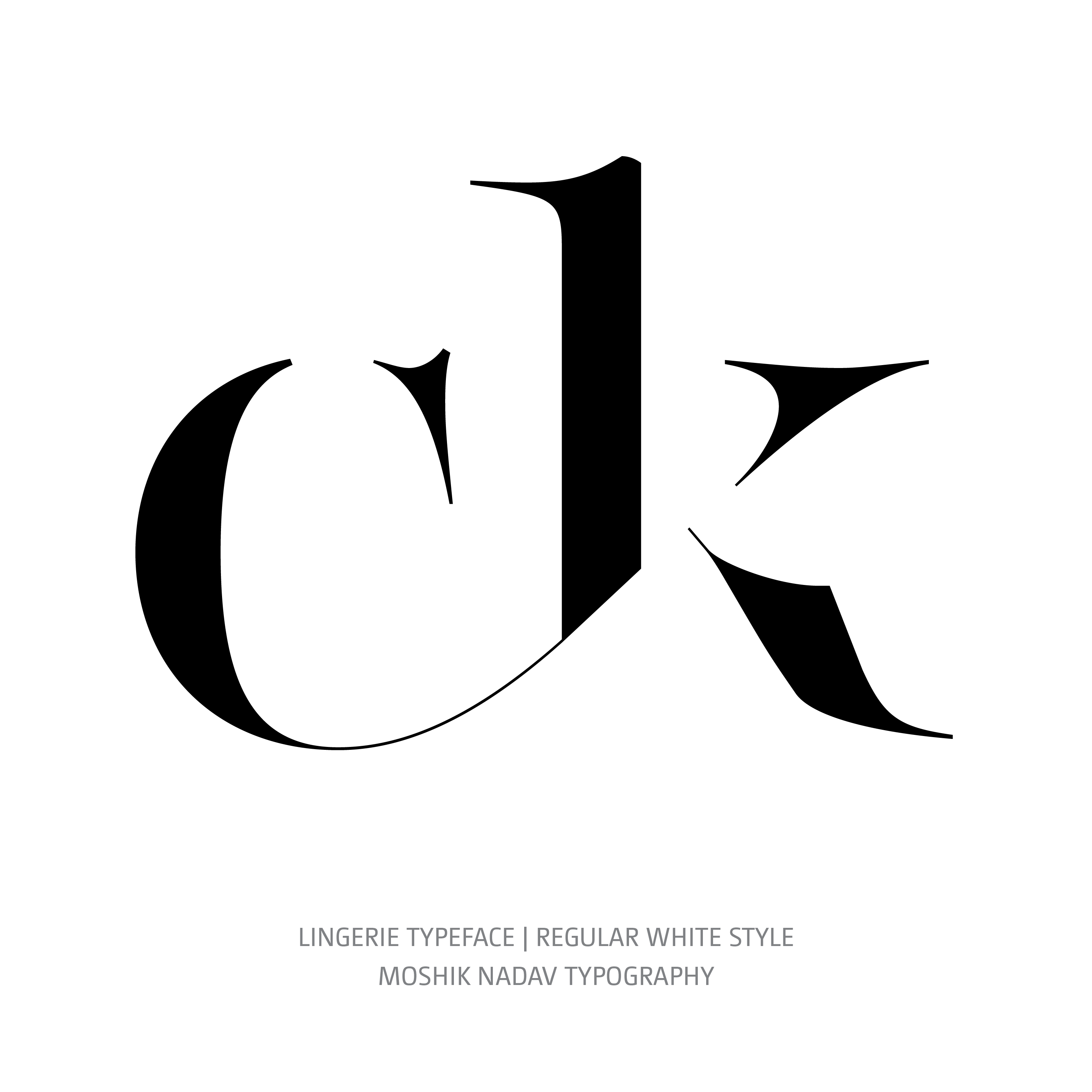 Lingerie Typeface Regular White glyph